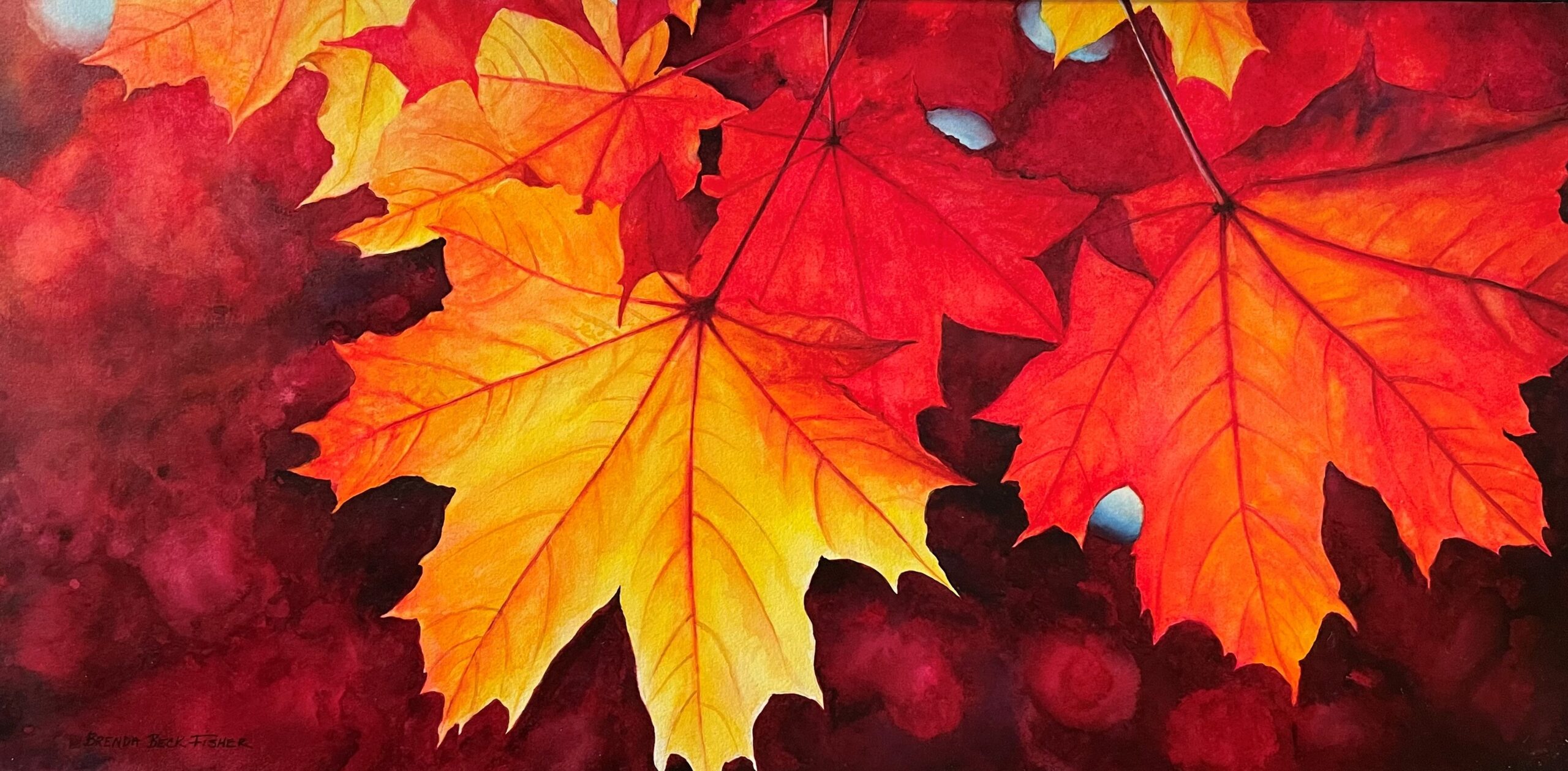 Fall On Fire Painting